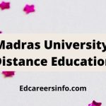 Madras University Distance Education Admission 2024-25 | UG & PG Courses | Edcareersinfo